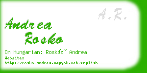 andrea rosko business card